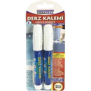 Çift Uçlu Su Bazlı Kokusuz Derz Kalemi Beyaz 2''li Set