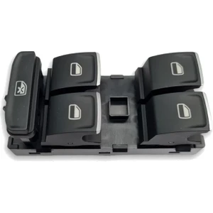 Seat Leon 3 2013-2020 Sol Ön Kapı Cam Düğme Takımı Tuşları Krom Uçlu Kırmızı Işık 5G0959857G