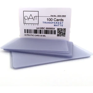 Pvc  Şeffaf  480 Micron Mat Yüzey Kart 100 Adet