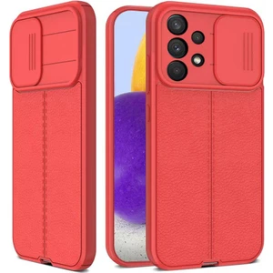 Samsung Galaxy A52 Kılıf Kamera Korumalı Deri Dokulu+5d Tam Ekran Koruyucu Cam
