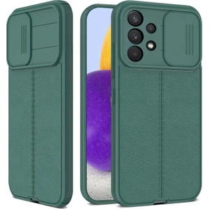 Samsung Galaxy A52 Kılıf Kamera Korumalı Deri Dokulu+5d Tam Ekran Koruyucu Cam