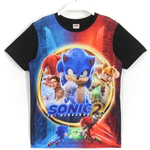 Kirpi Sonic The Hedgehog 2 T-Shirt Siyah Renk