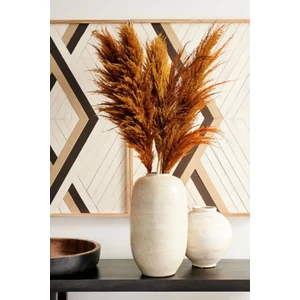 Gerçek Turuncu 7'li Kuru Çiçek Pampas