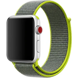 Apple Watch Seri 7 6 5 4 3 2 Se 38MM / 40MM / 41MM Uyumlu Spor Loop Dokuma Hasır Kordon