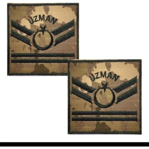 Askeri Malzeme Uzman Çavuş 2 Kademe Kamuflaj Rütbe 9CMX9CM (Kara Kuvvetleri)