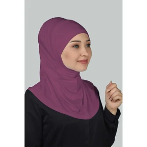 İkili Set Pratik Eşarp Hazır Türban Ve Hijab Tesettür Bonesi - Koyu Bordo