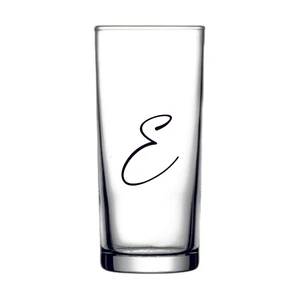 E Harfli / Harfi Yazılı Çıkmayan Baskılı Rakı Bardağı Kadehi