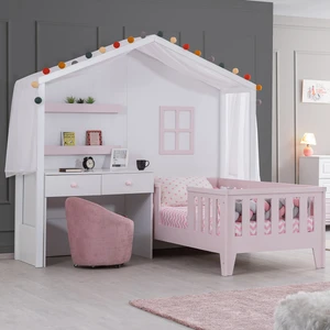 Montessori Karyola, Çeşme Masalı Montessori Yatak - Pembe