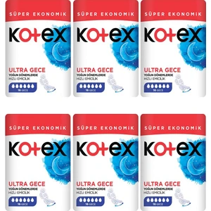 Ultra Süper Ekonomik Paket Gece 16'lı x 6 Paket