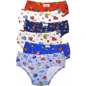 Erkek Çocuk Likralı Emprime Desenli Slip Külot 3090- 6 Adet