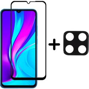 wowacs Samsung Galaxy A22 5d Tam Kaplayan Cam Ekran Koruyucu ve Kamera Lens Koruyucu Seti