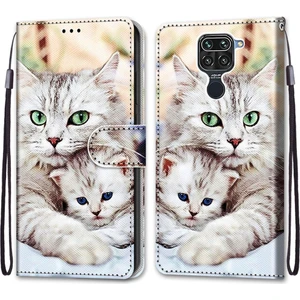 Xiaomi Için Redmi Not 9 / 10X 4g Çapraz Doku Kılıf Altın Zincir Gri Kedi (Yurt Dışından)