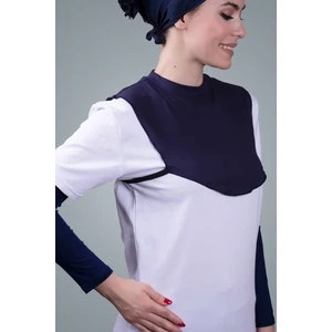 Hürrem Bone Lacivert Tesettür Boyunluk Viskon Kumaş Düz 1003_02