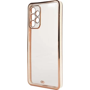 Case 4U Samsung Galaxy A33 5g Uyumlu Kılıf Renkli Altın Kenar Voit Clear Kapak Beyaz