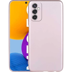 Case 4U Samsung Galaxy M52 Uyumlu Kılıf Klasik Mat Renkli Yumuşak Premier Silikon Rose Gold
