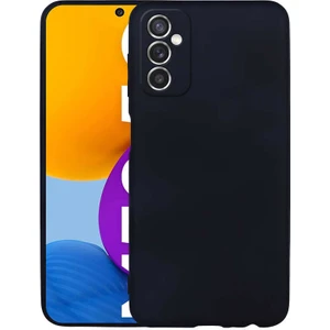 Case 4U Samsung Galaxy M52 Uyumlu Kılıf Klasik Mat Renkli Yumuşak Premier Silikon Siyah