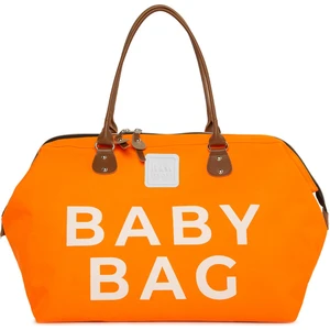 Turuncu Baby Bag Baskılı Bebek Bakım Çantası
