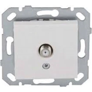 Byobu Tekli Uydu Prizi F Konnektörlü Eko (Sat)Mekanik + Kapak Beyaz