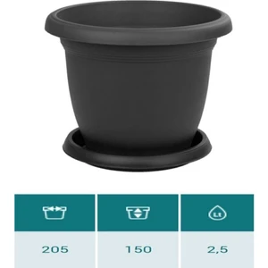 Ucuz Marketim Villa Saksı 2.5 Litre Antrasit
