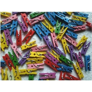 Ahşap Küçük Mandal Renkli 24’lü 4667