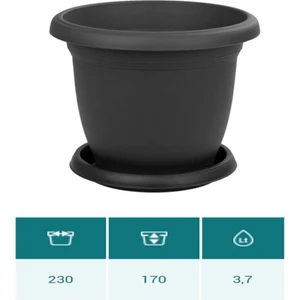 Ucuz Marketim Ucuzzavm Villa Saksı 3.7 Litre Antrasit