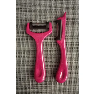 Simli Yan ve Düz Soyacak 2'li Pembe