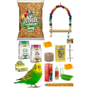 13 Parça Muhabbet Kuşu Yem, Bakım ve Vitamin Seti-2