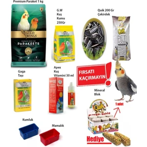 Goldwings Paraket Sultan-Cennet Papağanı Besin Paketi 10 Parça