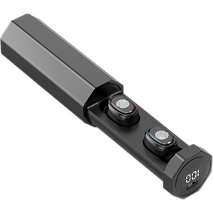 312 Bluetooth Uyumlu Dijital Ekran Stereo Hifi Spor Kablosuz Kulaklık - Siyah  (Yurt Dışından)