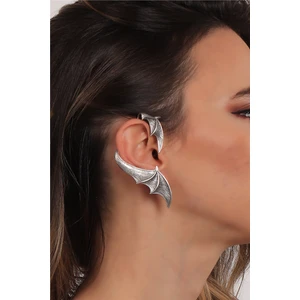 Kadın Antik Gümüş Kaplama Çivili Model Ear Cuff Sağ Kulak Yarasa Küpe