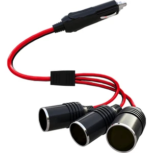 Araç Çakmaklık Çoklayıcı Splitter 1 Erkek 3 Dişi Çakmak Uzatma 12V-24V