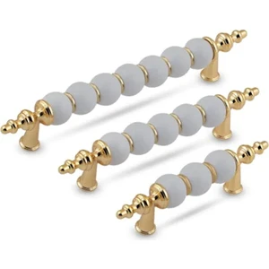 Asil Metal Polimer Modern Lüks Mobilya Dolap Çekmece Kulpları  (2 Adet ) 128 mm Altın