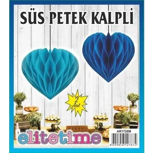 Alya Süs Süs Ponpon Kalpli Mavi 2'li Set 1 Paket