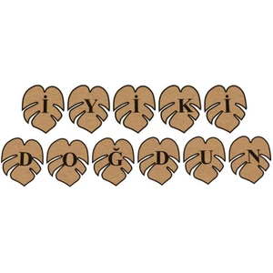 Alya Süs Flama Iyiki Doğdun Safari Yaprak Naturel Set 1 Adet