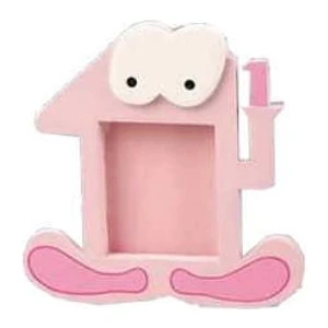 Alya Süs Çerçeve 1 Yaş Ahşap Pembe 1 Adet