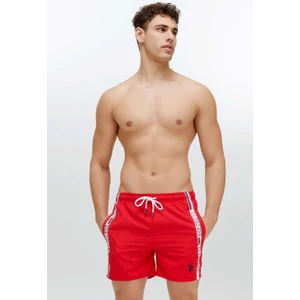 U.S. Polo Assn. Erkek Kırmızı Orta Boy Deniz Şortu 22001