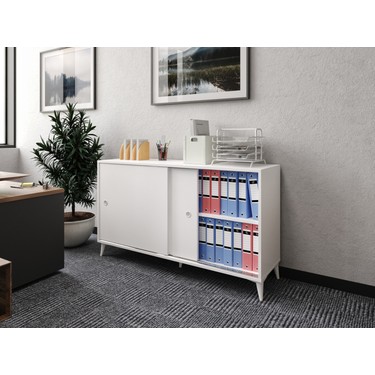 Kzn Home Joker Ofis Dolabı Beyaz - Tamamı MDF Malzeme ile Fiyatı