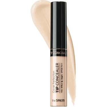 The Saem Uzun Süre Kalıcı Likit Kapatıcı Cover Perfection Tip Concealer - Light