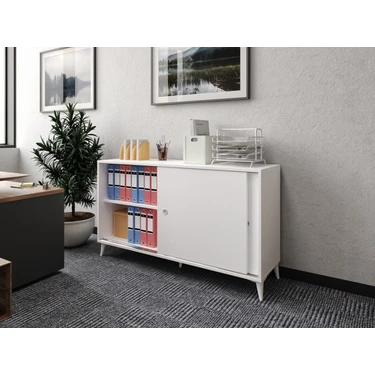 Kzn Home Joker Ofis Dolabı Beyaz - Tamamı MDF Malzeme ile Modern Tasarım ve Ergonomik