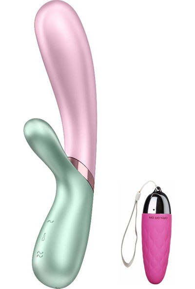 Satisfyer Hot Pink G-Bölgesi Ve Klitoris Telefon Kontrollü Isıtmalı Vibratör+Mini Vibratör