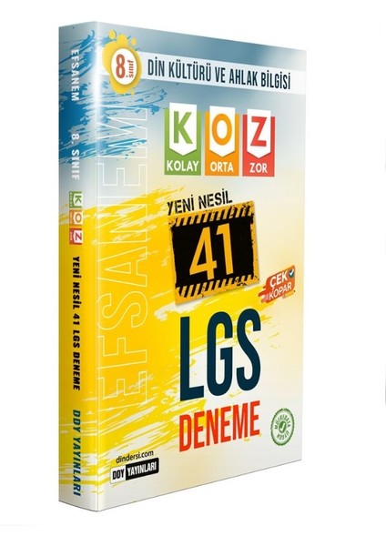 8.sınıf LGS Din Kültürü ve Ahlak Bilgisi Efsane 41 Deneme