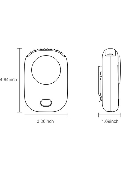 Kolye Fan Mini Giyilebilir Fanlar Boyun Bandı Fan USB (Yurt Dışından)