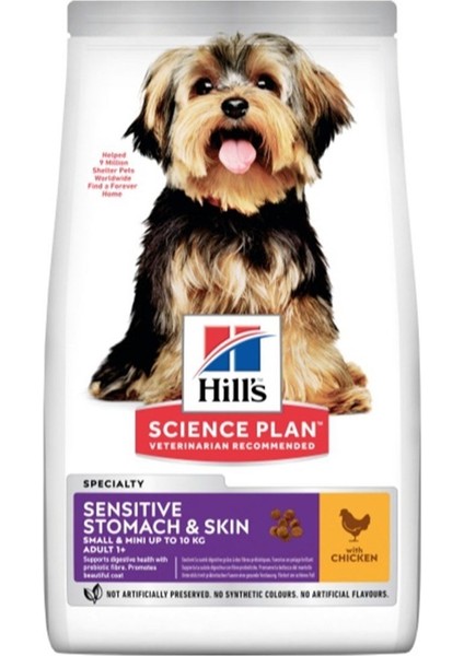 Science Plan Small Miniature Sensitive Stomachskin Hassas Yetişkin Köpek Maması 1.5 kg