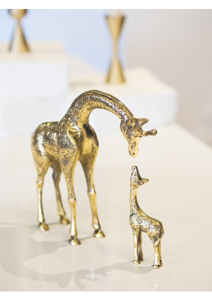 Pirinç Döküm Zürafa Heykeli İkili fiyatları