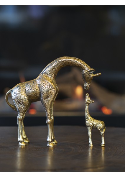 Pirinç Döküm Zürafa Heykeli İkili modelleri