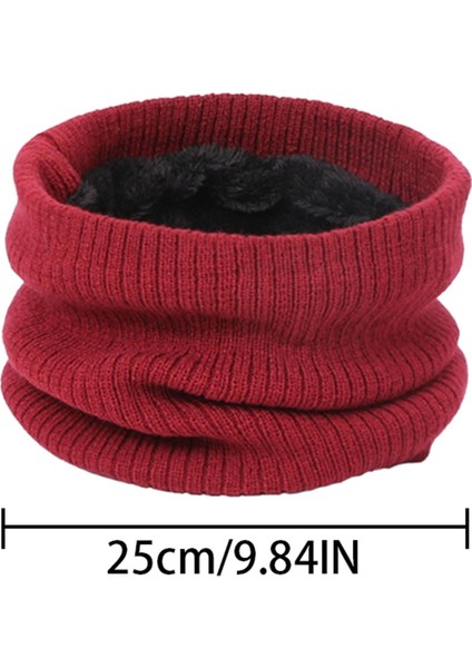 Kadın Erkek Sıcak Eşarp Boyun Wrap Rüzgar Geçirmez Kalın Yaka Moda Kış Için Bir Boyutu Şarap Kırmızı fiyatları