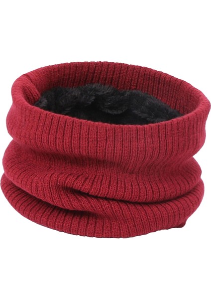 Kadın Erkek Sıcak Eşarp Boyun Wrap Rüzgar Geçirmez Kalın Yaka Moda Kış Için Bir Boyutu Şarap Kırmızı modelleri