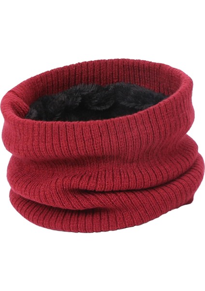 Kadın Erkek Sıcak Eşarp Boyun Wrap Rüzgar Geçirmez Kalın Yaka Moda Kış Için Bir Boyutu Şarap Kırmızı fırsatları