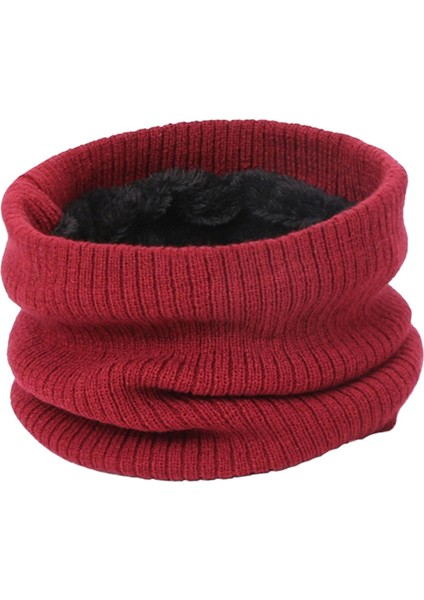 Kadın Erkek Sıcak Eşarp Boyun Wrap Rüzgar Geçirmez Kalın Yaka Moda Kış Için Bir Boyutu Şarap Kırmızı indirimleri