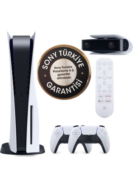 Playstation 5 + 2. Dualsense + Kamera + Medya Kumandası